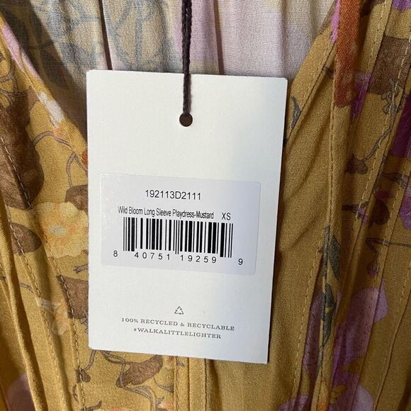 NWT Spell and Gypsy Wild Bloom Playdress Mini Mustard Dress Floral Size XS - Picture 15 of 16